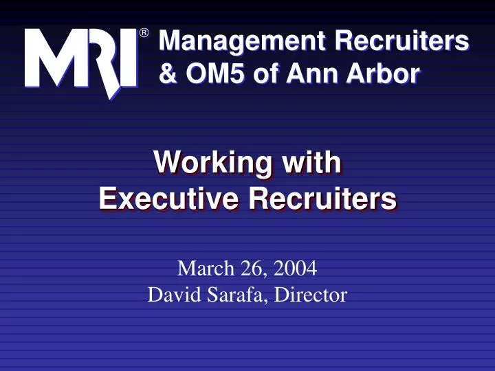 working with executive recruiters