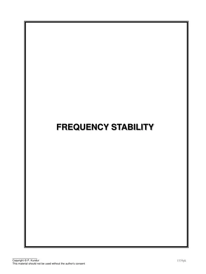 frequency stability