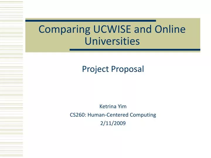 comparing ucwise and online universities