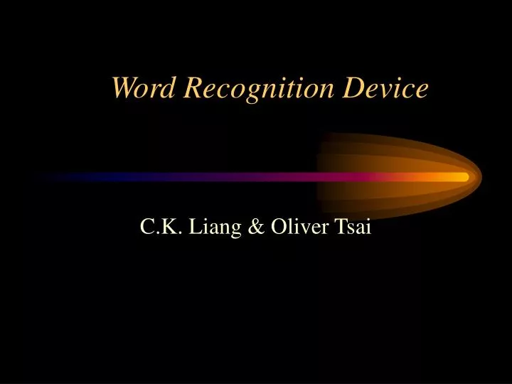 word recognition device