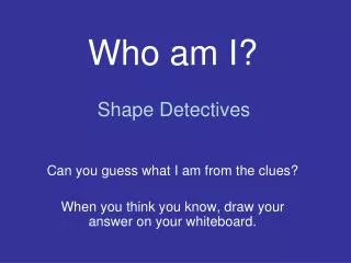 Who am I?