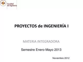 proyectos de ingenier a i