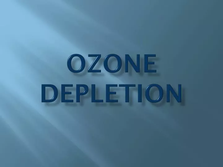 ozone depletion