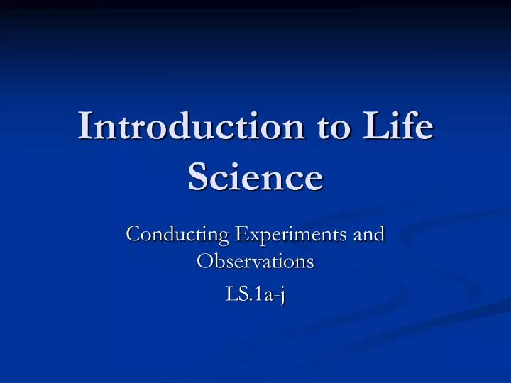 introduction to life science