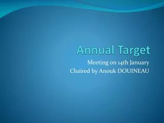 Annual Target