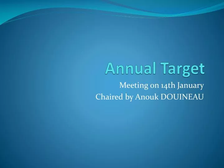 annual target