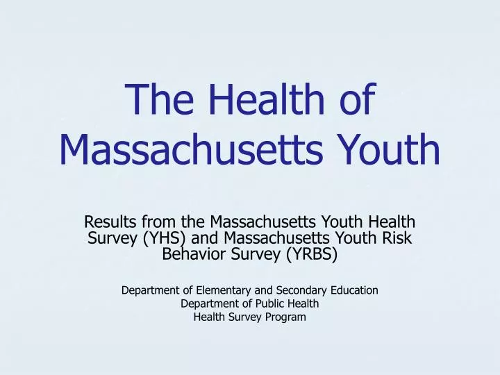 the health of massachusetts youth