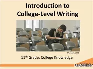 Introduction to College-Level Writing