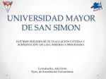 UNIVERSIDAD MAYOR DE SAN SIMON