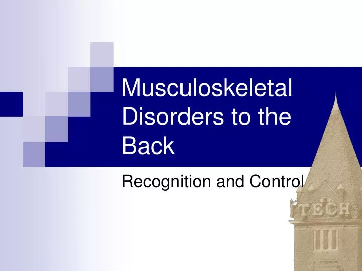 musculoskeletal disorders to the back