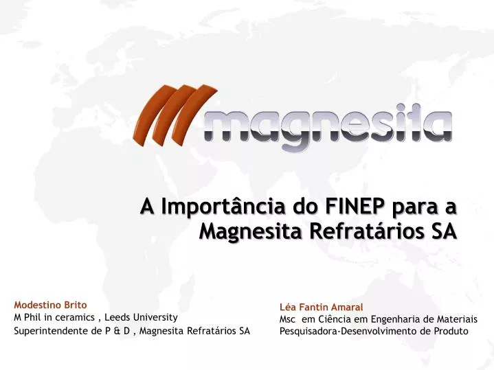 a import ncia do finep para a magnesita refrat rios sa