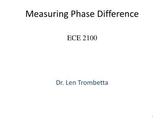 Measuring Phase Difference