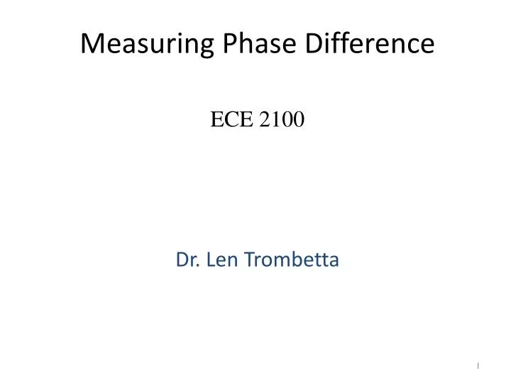 measuring phase difference