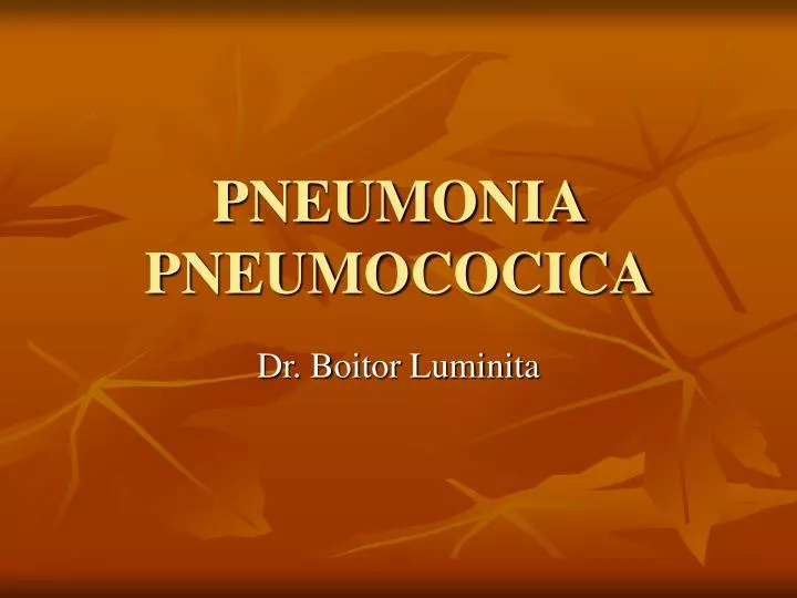 pneumonia pneumococica