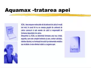 aquamax tratarea apei