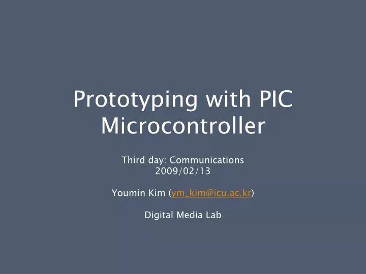 prototyping with pic microcontroller