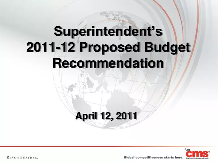 superintendent s 2011 12 proposed budget recommendation