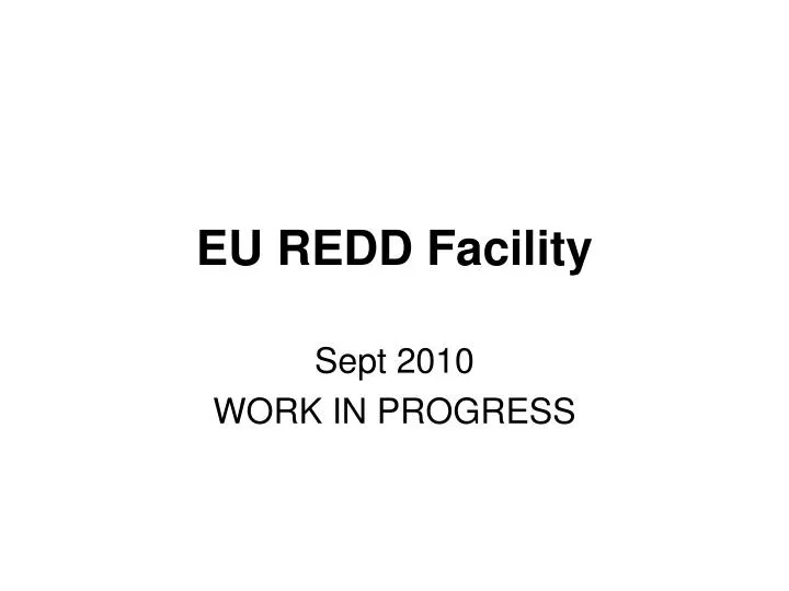 eu redd facility