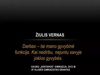 iulis vernas