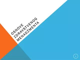 osnove zdravstvenog menad menta