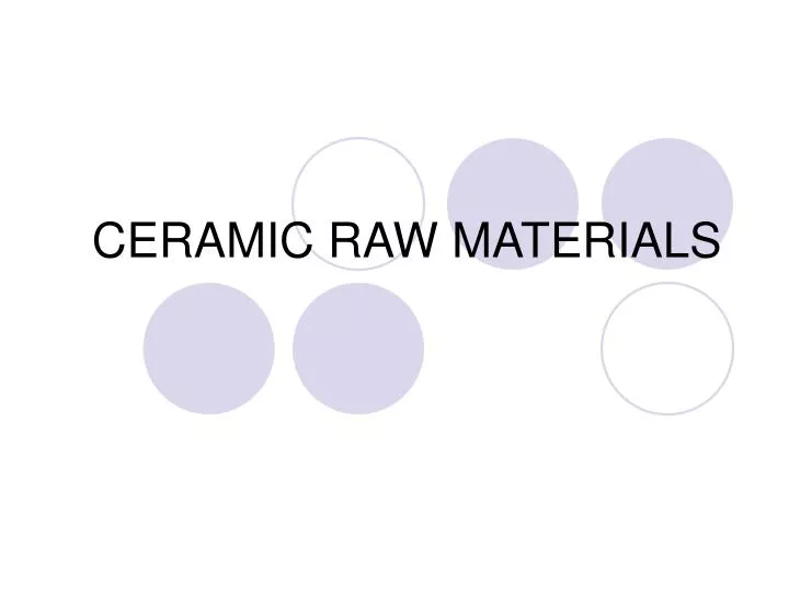 ceramic raw materials