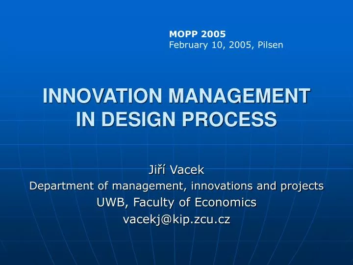 innovation management in design process