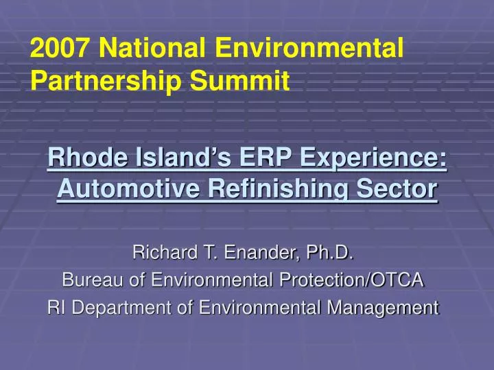 rhode island s erp experience automotive refinishing sector
