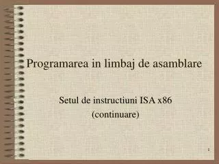 programarea in limbaj de asamblare