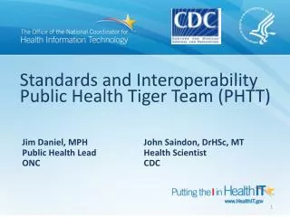 Standards and Interoperability Public Health Tiger Team (PHTT)