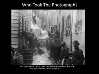 Who Took The Photograph?