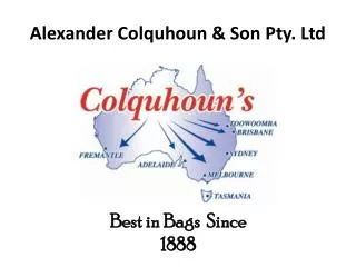Alexander Colquhoun &amp; Son Pty. Ltd