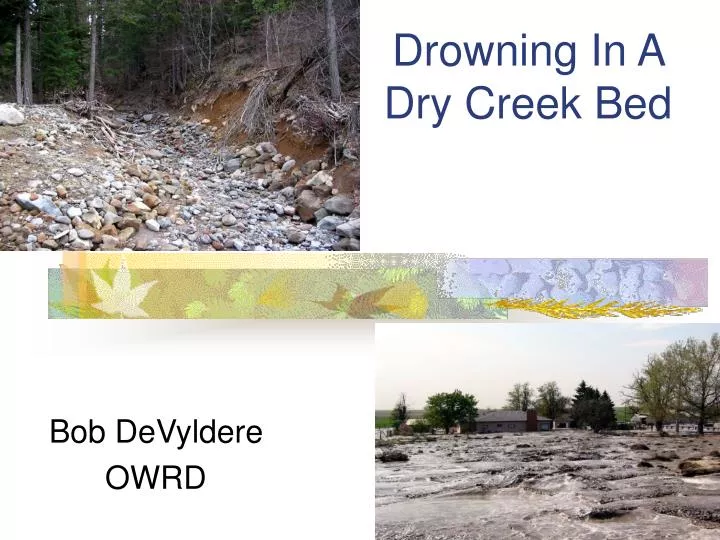 drowning in a dry creek bed