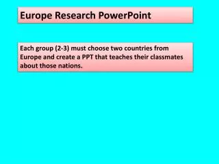 Europe Research PowerPoint