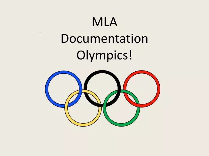 mla documentation olympics