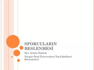 sporcularin beslenmes