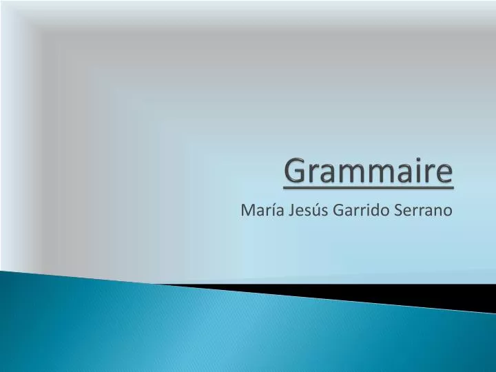 grammaire