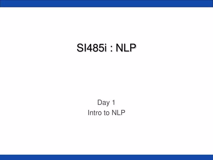 si485i nlp