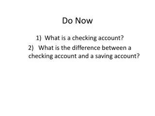 do now