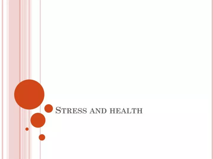 stress and health