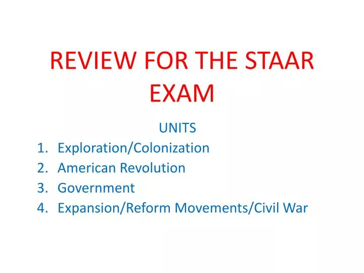 review for the staar exam