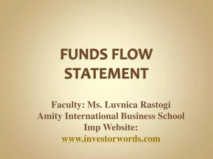 funds flow statement