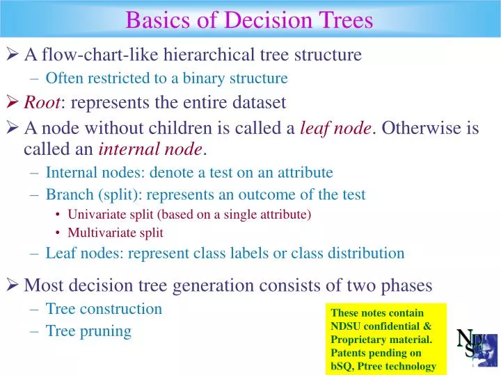 basics of decision trees