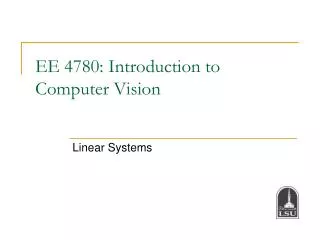 EE 4780: Introduction to Computer Vision