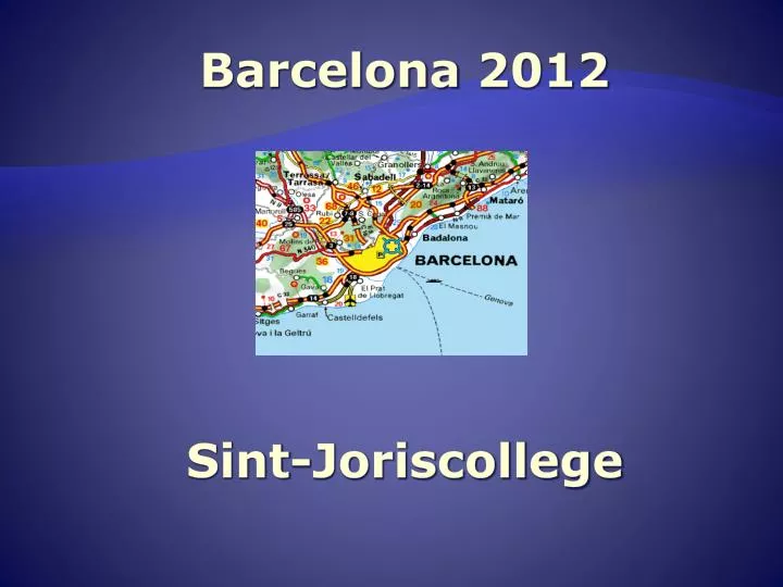 barcelona 2012 sint joriscollege