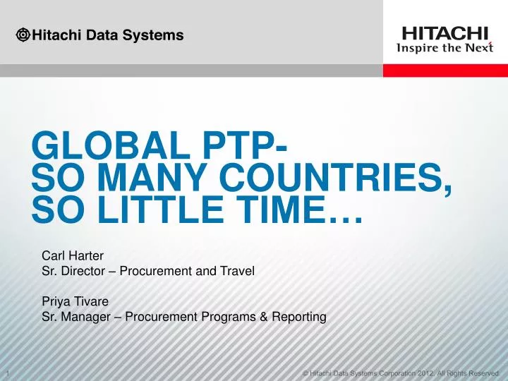 global ptp so many countries so little time