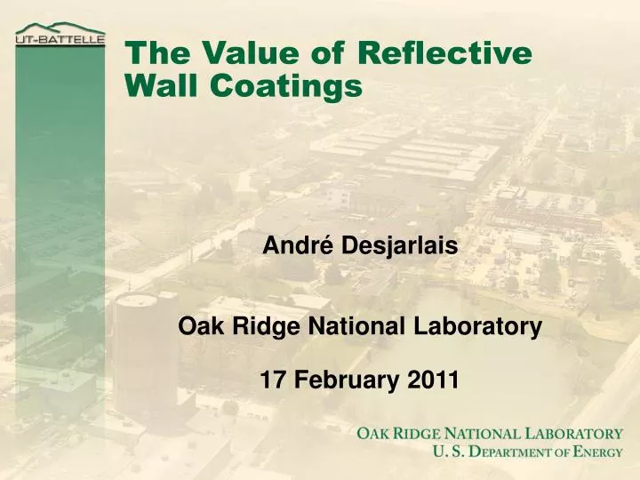 the value of reflective wall coatings