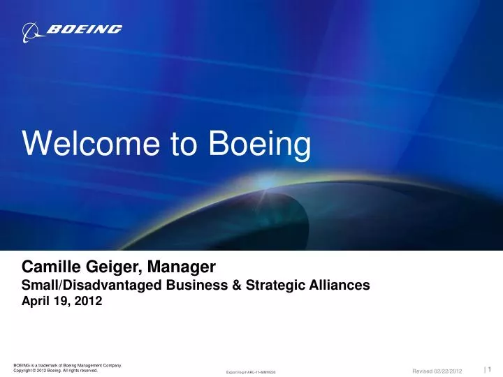 welcome to boeing