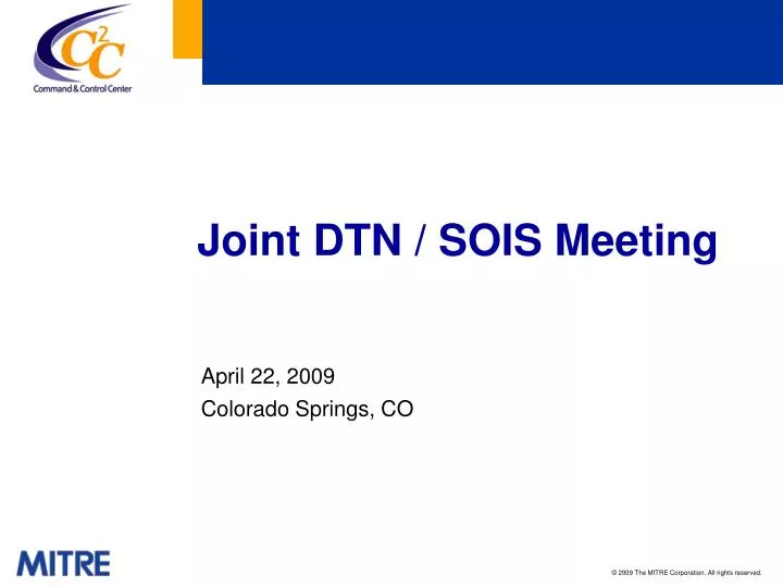 joint dtn sois meeting