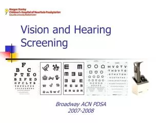 Vision and Hearing Screening