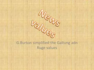 G.Burton simplified the Galtung adn Ruge values